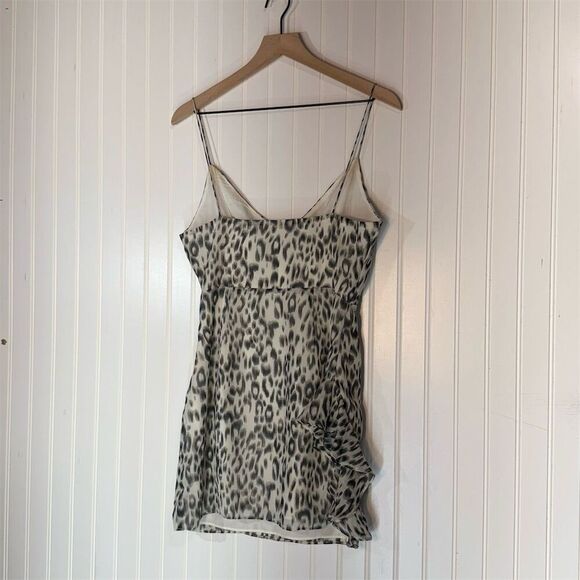 Y2K Superdown Leopard Print Ruffle Mini Dress M – Revolve Clubwear Sexy - Picture 2 of 7